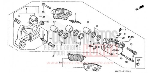 REAR BRAKE CALIPER CBR1100XXY de 2000